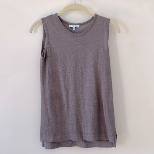 Lost & Found Linen Tank Top Sleeveless Muscle Tee